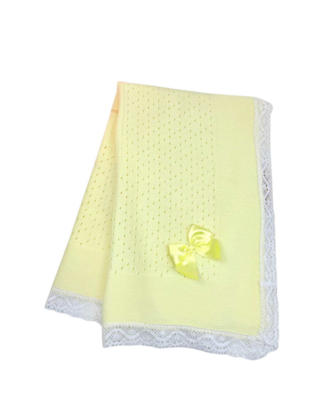 Manta / Cobija en Hilo Amarillo para Niño