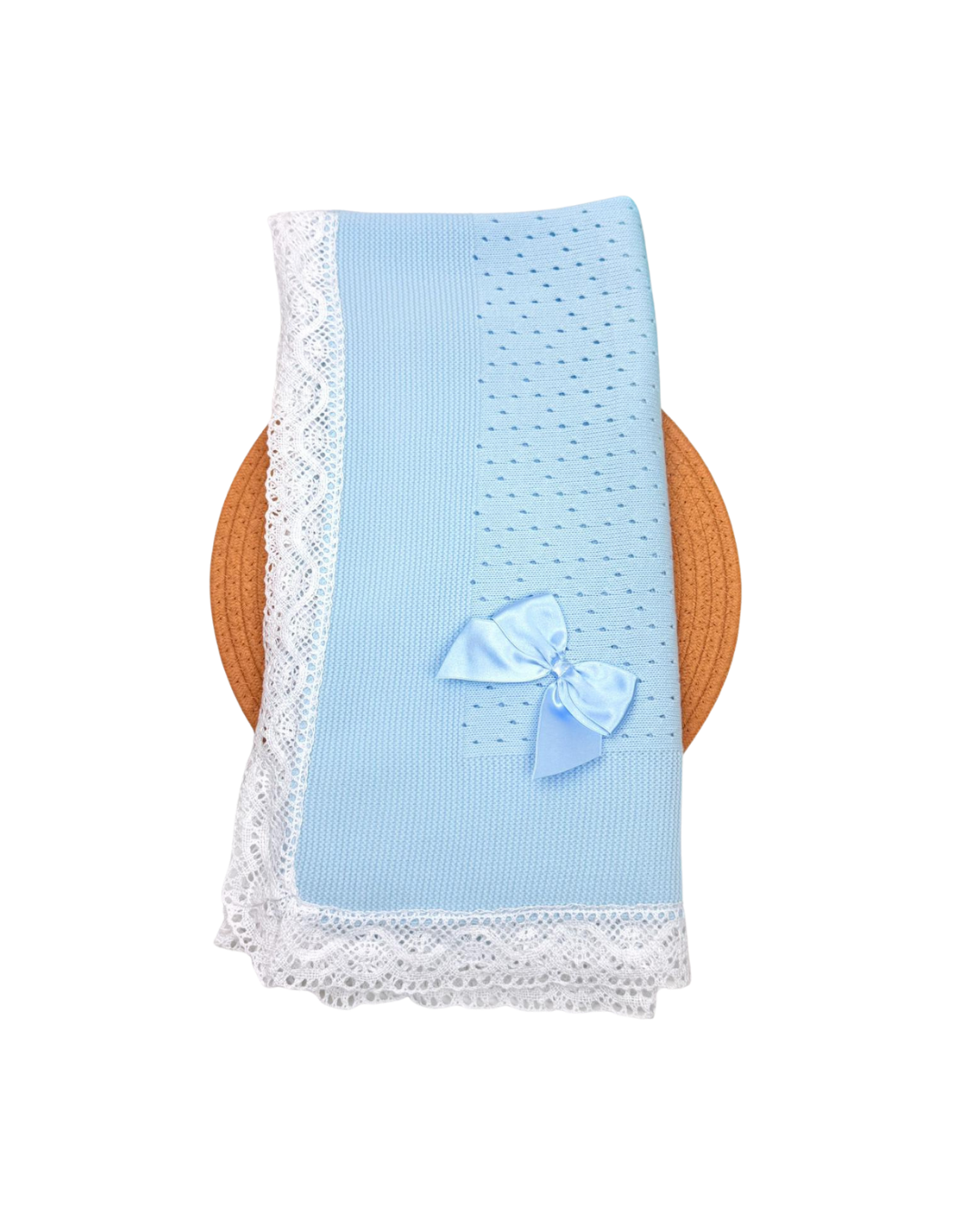 Manta / Cobija en Hilo Celeste para Niño