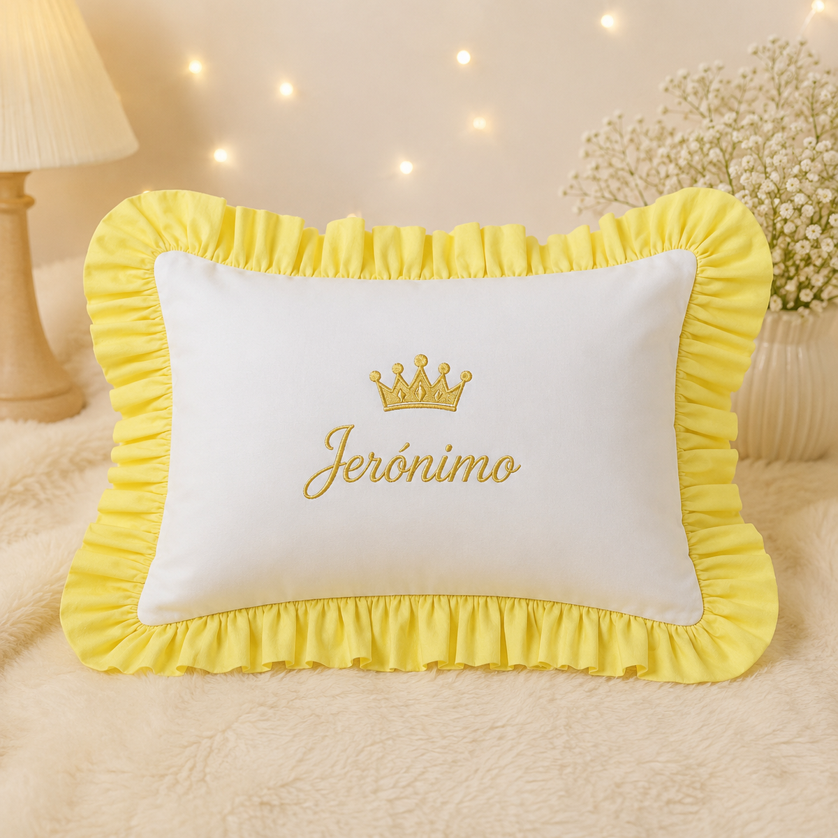Almohada/ Cojin para bebé / Niño -Amarillo