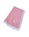Manta / Cobija en Hilo Rosa Viejo para Niña