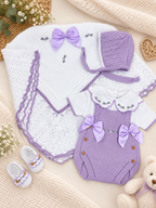 Set DULCE AMOR CORTO Niña Bebé / 0-10 Libras /Lila