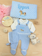 Set DULCE AMOR Largo  / 0-10 Libras/ Celeste
